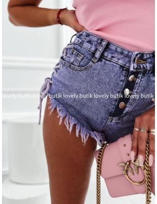 SPODENKI JEANSOWE Z WIĄZANIEM