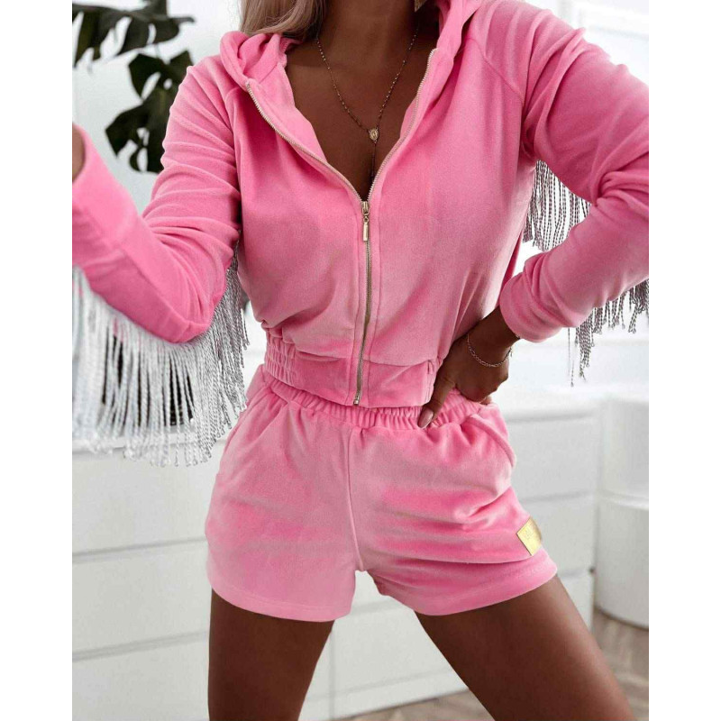 KOMPLET Z FRĘDZLAMI BLUZA I SPODENKI KOMPLET Z FRĘDZLAMI BLUZA I SPODENKI
