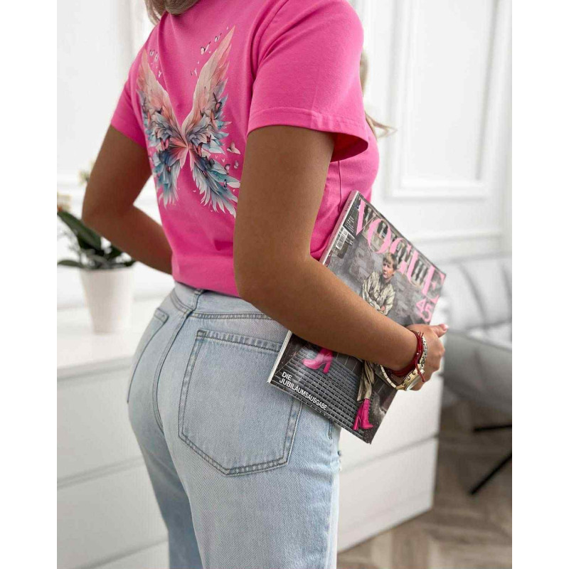 T-SHIRT Z OZDOBNYM NADRUKIEM CUKIEREK