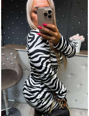WELUROWA SUKIENKA PANTERKA ZEBRA