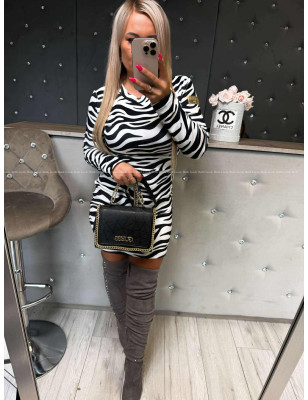 WELUROWA SUKIENKA PANTERKA ZEBRA