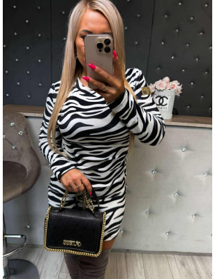WELUROWA SUKIENKA PANTERKA ZEBRA