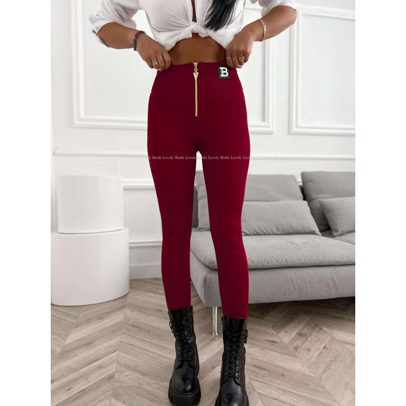MODELUJĄCE LEGGINSY Z MARSZCZENIAMI B BORDO MODELUJĄCE LEGGINSY Z MARSZCZENIAMI B BORDO