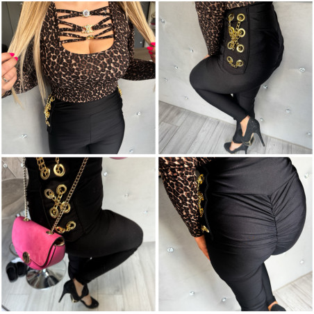 LEGGINSY LYCRA Z ŁAŃCUSZKIEM