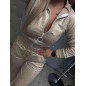 WELUROWY KOMPLET BLUZA + SPODNIE ZE ŚCIAGACZEM BEŻOWY WELUROWY KOMPLET BLUZA + SPODNIE ZE ŚCIAGACZEM BEŻOWY