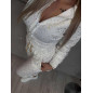 WELUROWY KOMPLET BLUZA + SPODNIE ZE ŚCIAGACZEM BIAŁY