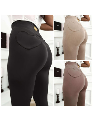 MODELUJĄCE LEGGINSY MEGA PUSH UP Z SERDUSZKIEM