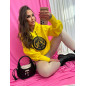 BLUZA BAWEŁNIANA PINK MANIA ŻÓŁTA