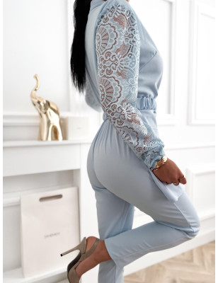 KOMBINEZON Z PASKIEM MARYNARKA Z KORONKĄ 7 KOLORÓW