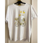 T-SHIRT BAWEŁNIANY Z NADRUKIEM ŻÓŁTYM
