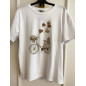 T-SHIRT BAWEŁNIANY Z NADRUKIEM BEŻOWYM