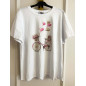 T-SHIRT BAWEŁNIANY Z NADRUKIEM RÓŻOWYM