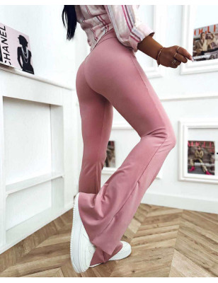 LEGGINSY DZWONY WISKOZA RÓŻOWE