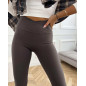 LEGGINSY WISKOZA Z ASYMETRYCZNYM PRZODEM RÓŻOWE, GRAFIT