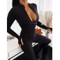 MODELUJĄCA BLUZKA Z SUWAKIEM PILATES DOPASOWANA CZARNA MODELUJĄCA BLUZKA Z SUWAKIEM PILATES DOPASOWANA CZARNA