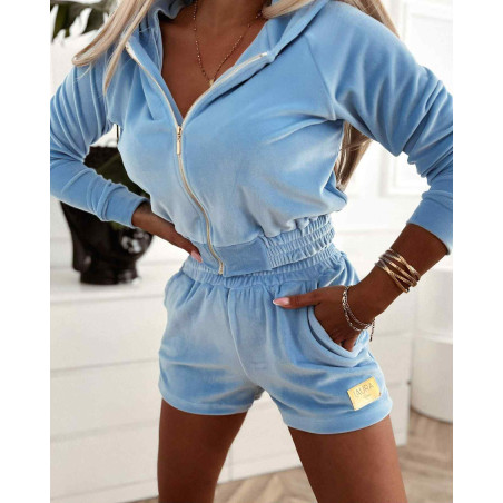 KOMPLET BLUZA I SPODENKI NIEBIESKI