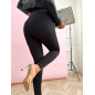 LEGGINSY LAURA ROSA Z ZAMKIEM NA NOGAWCE CZARNE