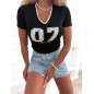 BLUZKA T-SHIRT KORONKOWY NAPIS 07