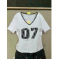 BLUZKA T-SHIRT KORONKOWY NAPIS 07