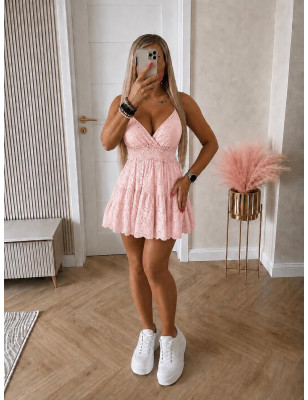 Kopie von Kopie von SUKIENKA AŻUROWA NA RAMIĄCZKACH PUSH UP NA LATO PUDROWY RÓŻ