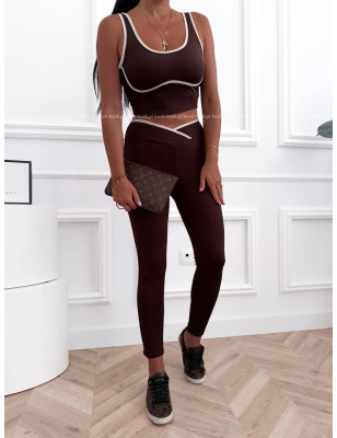 Kopie von KOMPLET SPORTOWY Z LAMPASAMI TOP I LEGGINSY