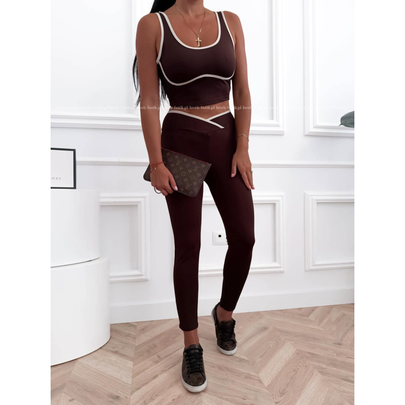 Kopie von KOMPLET SPORTOWY Z LAMPASAMI TOP I LEGGINSY