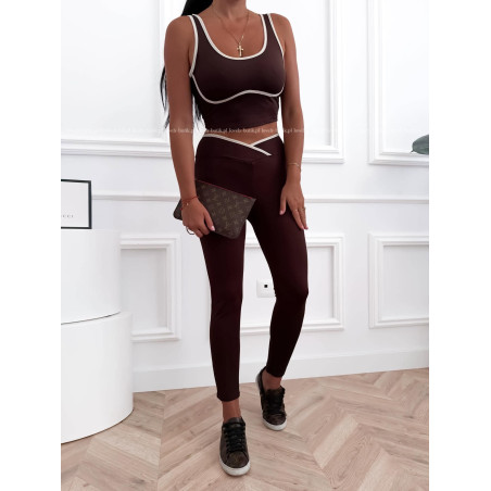 Kopie von KOMPLET SPORTOWY Z LAMPASAMI TOP I LEGGINSY