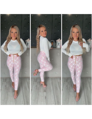 LEGGINSY KORONKOWE Z ZAMKIEM 3 KOLORY