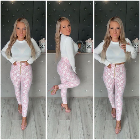 LEGGINSY KORONKOWE Z ZAMKIEM 3 KOLORY