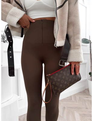 GORSETOWE MODELUJĄCE LEGGINSY AZARA CZEKOLADA